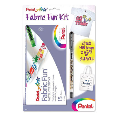PLPTS15BNABP Fabric Fun Kit - Contains (1) Fabric Fun & (1) Gel Roller for Fabric, Black Ink
