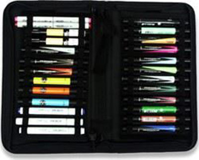  ADVcer Marker Case 120 Storage Holders, Foldable Extendable  Oxford Organizer with Carrying Handle, Shoulder Strap, QR Buckle for Copic  Marker, Prismacolor Marker, Dry Erase Color Paint Markers, Black : Arts,  Crafts