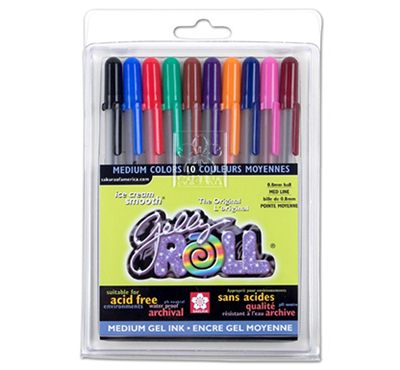  Sakura Gelly Roll Glaze Pack of 12 Pens in Assorted Colors  (Gelly Roll Glaze Set of 12) : Office Products