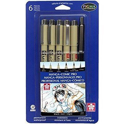 SK50201 Sakura pigma manga comic pro drawing kit 6pc set