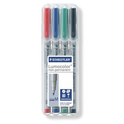 MS315WP4 Staedtler Lumocolor Non-Permanent Marker- Medium 4pk