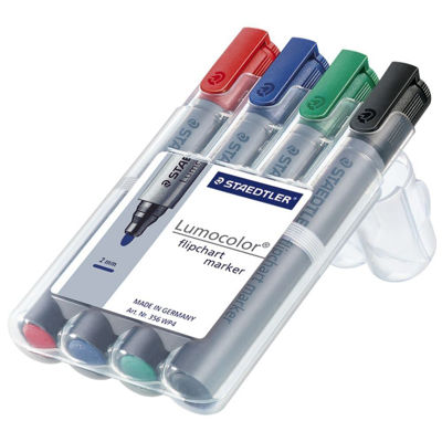 MS356WP4 Staedtler Lumocolor Flipchart Marker - Set of 4