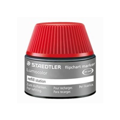 MS488 Staedtler Lumocolor Flipchart Refill Ink Non Perm 356 Series 30ml- Red 