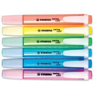 SW275-6 Stabilo Swing Cool Highlighter Wallet Of 6 