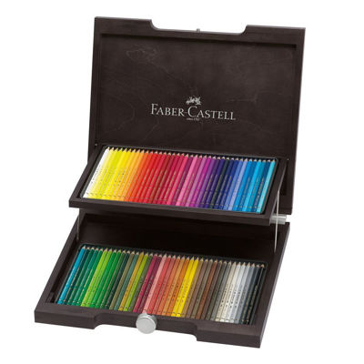 FC110072 Faber Castell POLYCHROMOS Artist Colored Pencil 72ct Wood Case