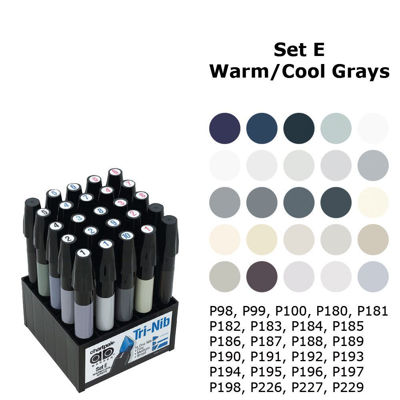 Chartpak AD 25 Warm and Cool Gray Set