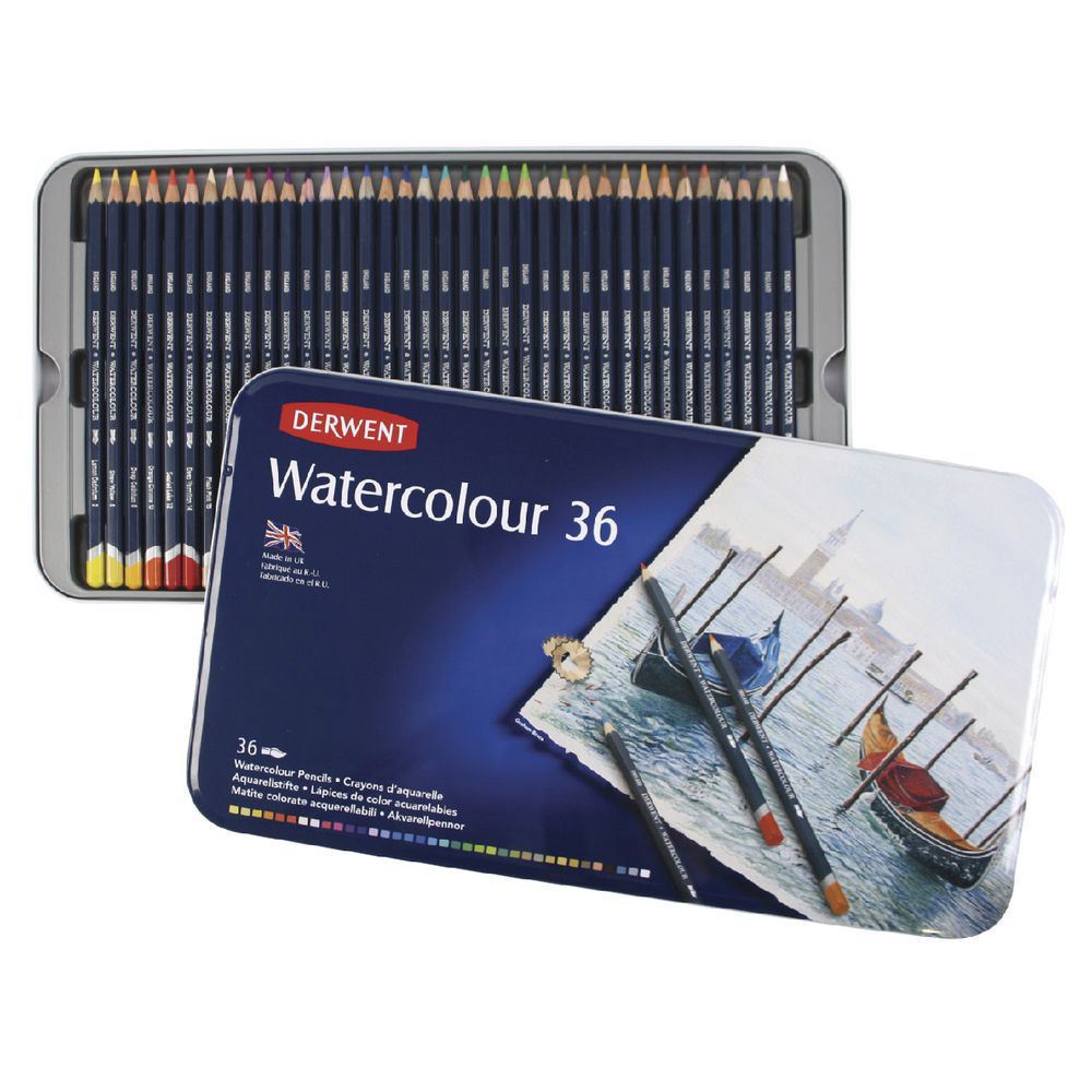 Derwent Watercolor Pencil Collection 12 Piece Tin Set