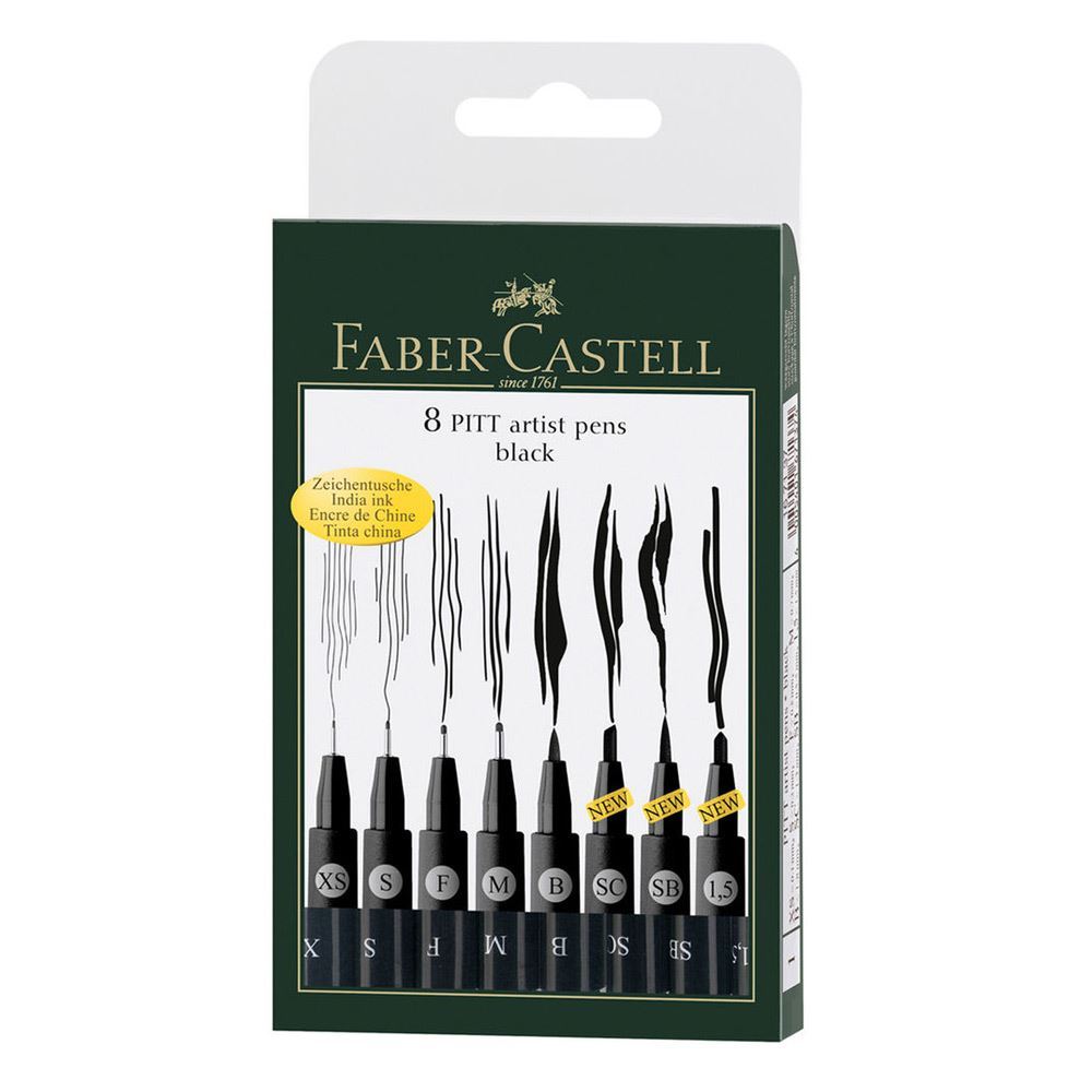 PITT Brush Pen 4 Set - Back & White #