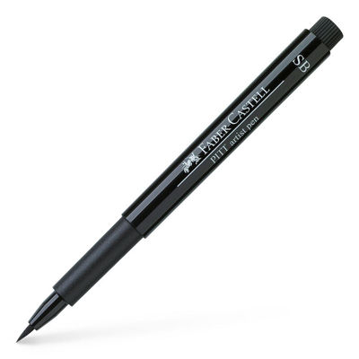 FC800124 Faber-Castell Pitt Artist Pen Sb Black Soft Brush