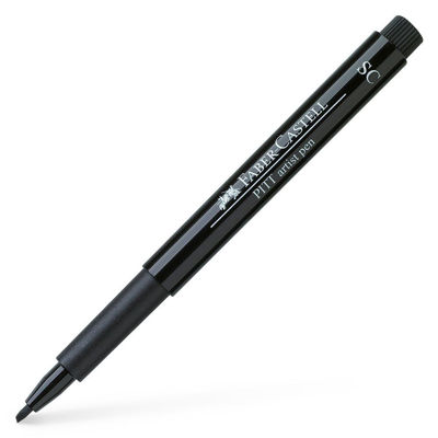 FC800125 Faber-Castell Pitt Artist Pen Sc Black Soft Chisel