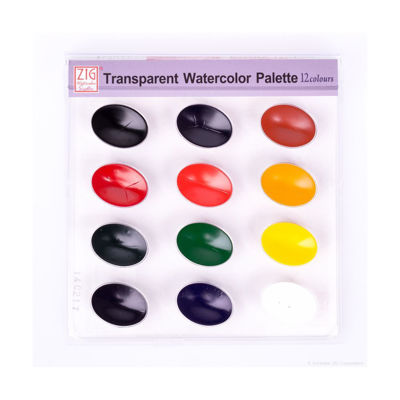 ZIG Transparent Watercolor Palette 12 Colors