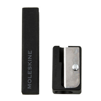 Moleskine Black Eraser And Sharpener