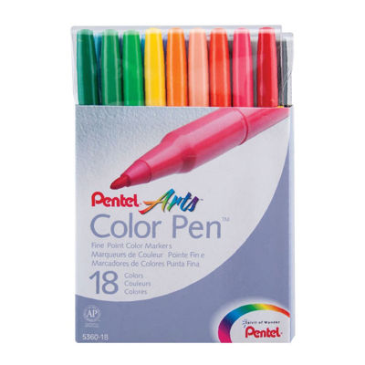 Pentel Color Pen 18-Color Set