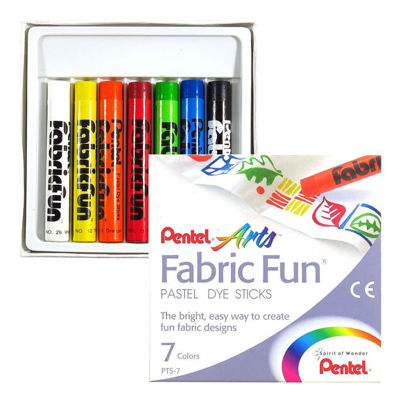 Pentel Arts Fabric Fun Pastel Dye Sticks - 7 Color Set