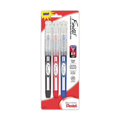 Pentel Finito! Porous Point Pen, X-Tra Fine Point Tip, Assorted Ink (Abc), 3-Pk