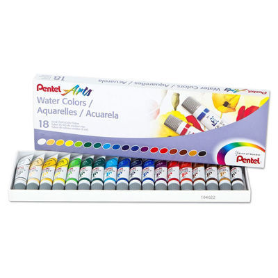 Pentel Water Colors Assorted Colors, 18-Pk