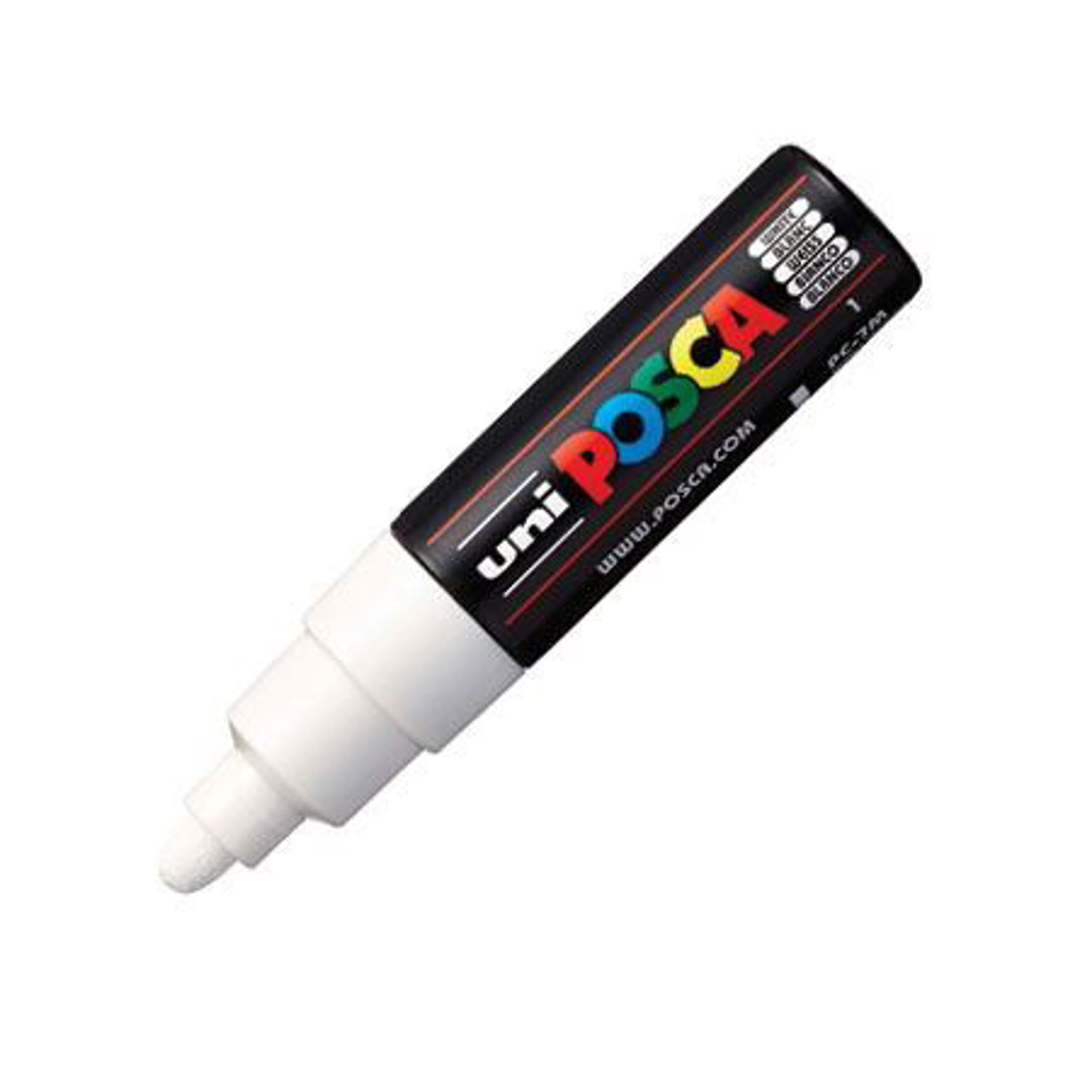 Show details for POSCA PC-7M Broad Bullet White Picture of POSCA PC-7M Broad Bullet White