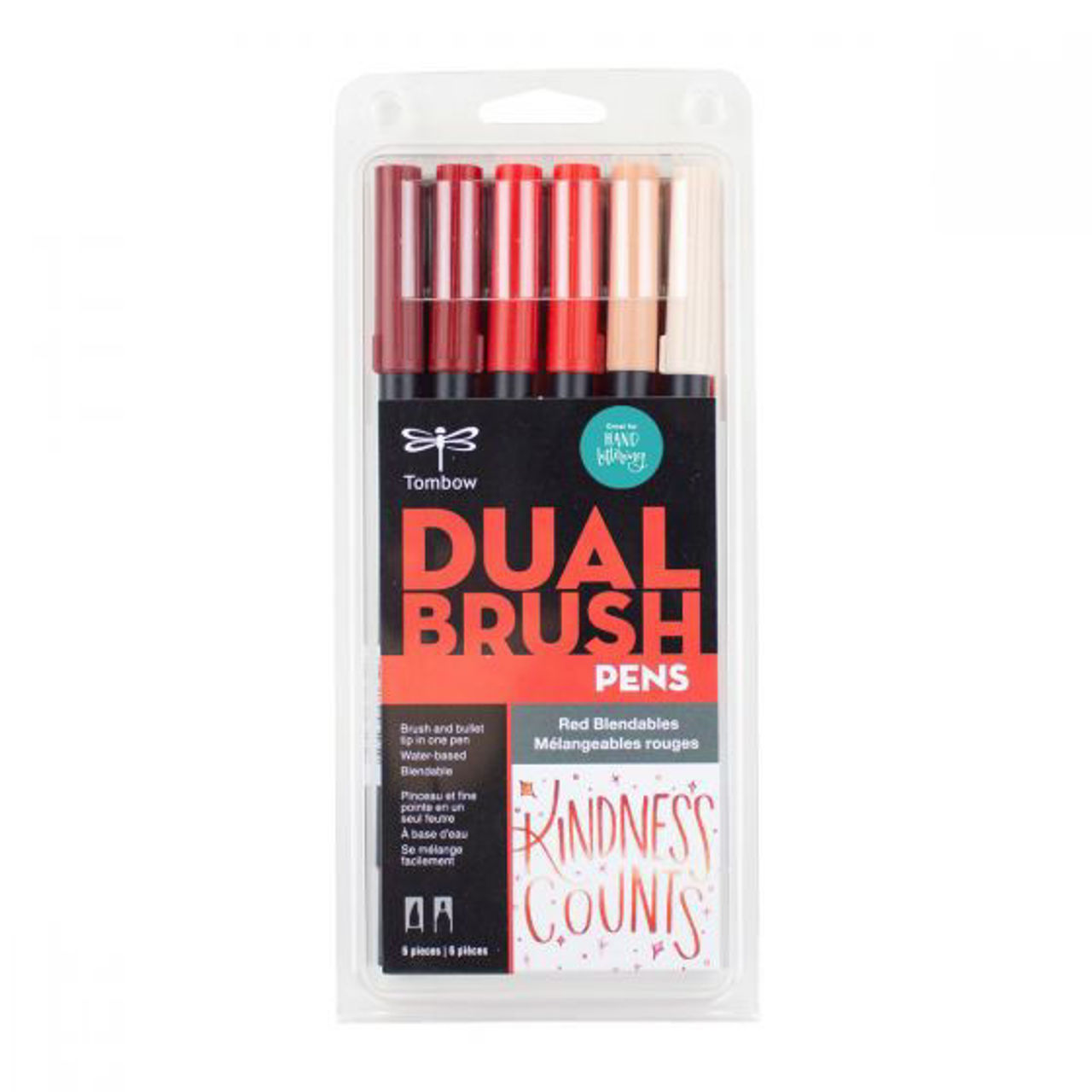 TB56219 Tombow Abt Dual Brush Pen 6 Set - Red Blendables TB56219 Tombow Abt Dual Brush Pen 6 Set - Red Blendables
