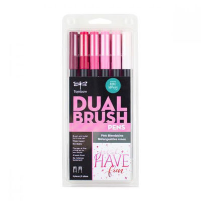 TB56223 Tombow Abt Dual Brush Pen 6 Set - Pink Blendables