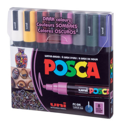 Picture of POSCA PAINT MARKER Dark Colours  set