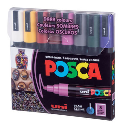 Posca Acrylic Paint Marker Set 8-Color Medium