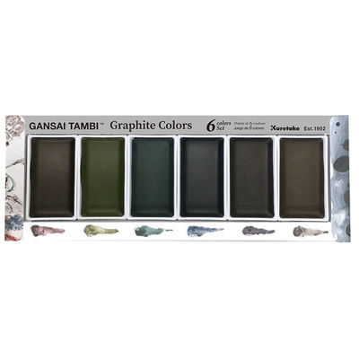 ZIG Kuretake Gansai Tambi Graphite Colors 6 Color Set