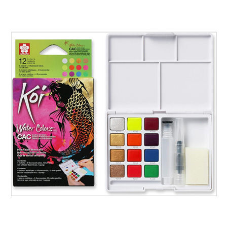 New 12-Color ZIG Kuretake Solid Watercolor Paint Set Watercolors Field  Sketch Set for Painting Supplies 12/18/24/36/48 Colors