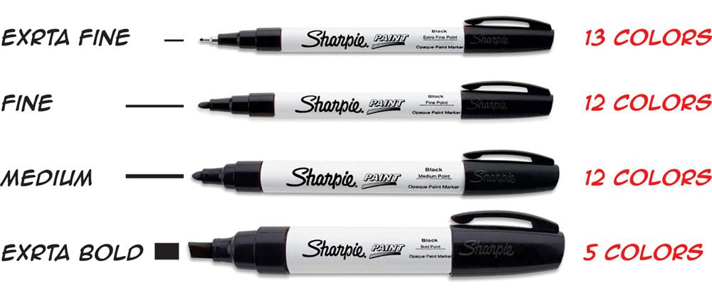 Sharpie Water Based Paint Markers Primary Colors Fine Tip 5 In Set 36871 